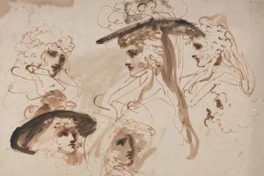 Studien für den Kopf einer Dame (Studien eines Frauenkopfes)